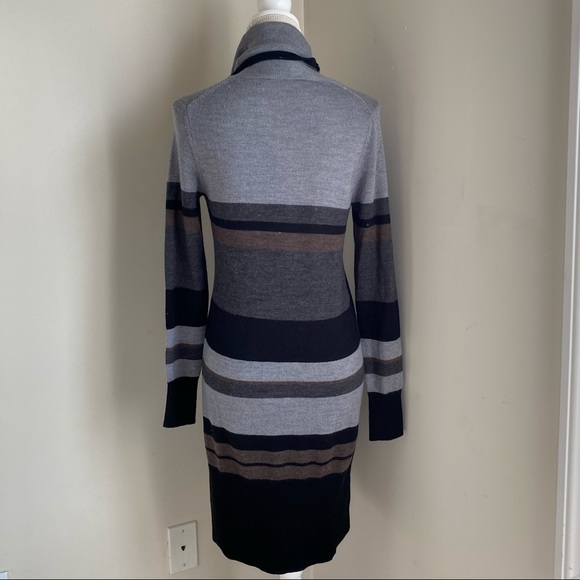 LOFT Turtleneck Striped Sweater Dress - Picture 4 of 16